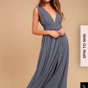 LuLu Slate Blue Maxi dress